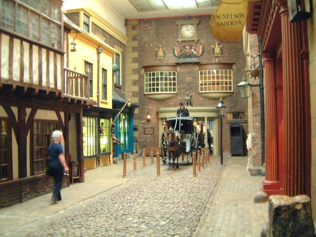 Castle Museum - Victorian cobbled street with horse drawn carriage