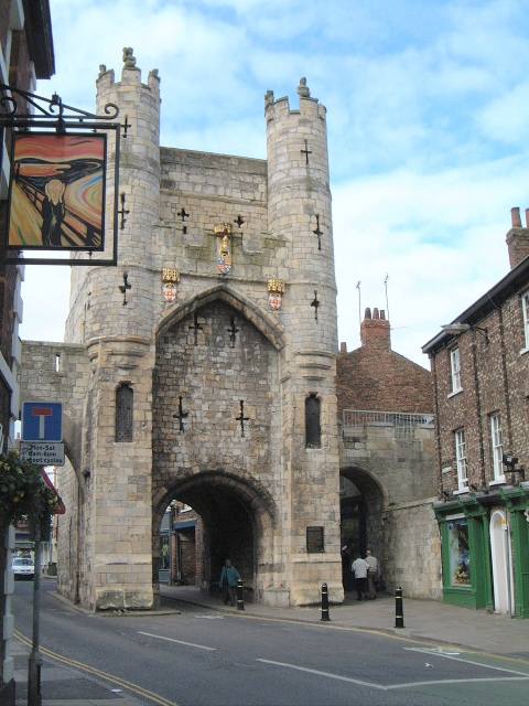 Monkgate Bar, one of the medieval gates which also provides access to the city walls.