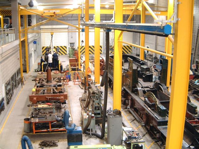 The works is the area of the museum where the workshops are located. Locomotives and rolling stock are restored and repaired in these workshops, there is a public viewing platform.