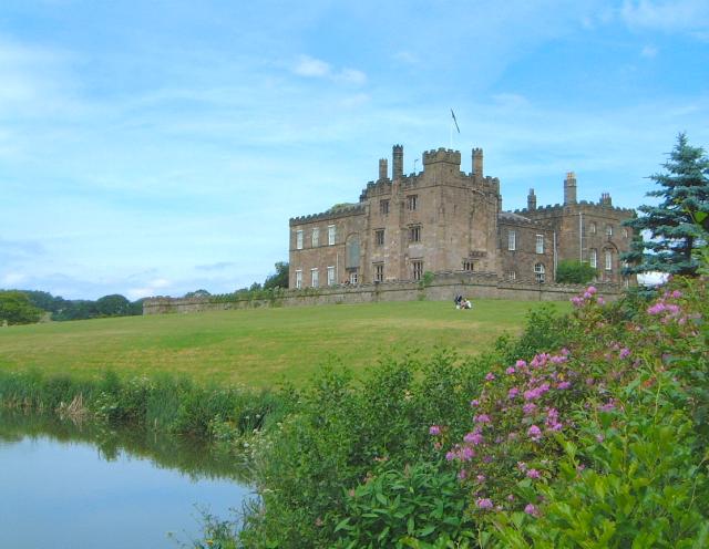 Ripley Castle viewed from the River Nidd.