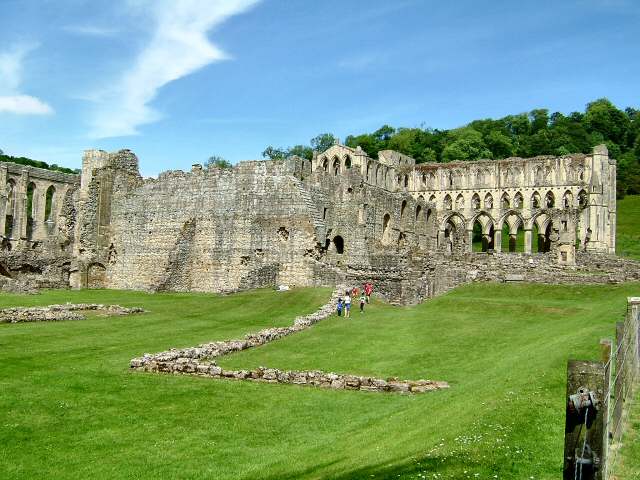 southern aspect of the abbey ruins that greets you on first entering the site